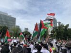 Ratusan Massa Demo di Kedubes AS Dukung Palestina