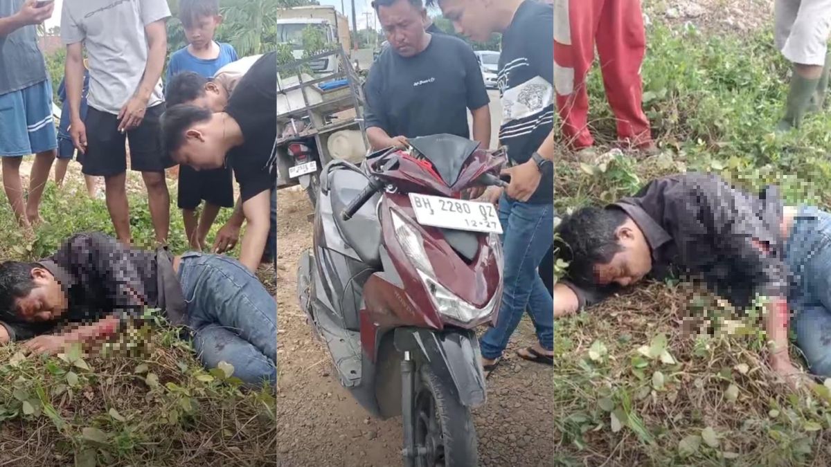 Maling Motor Ditangkap Warga, Sok Pingsan Usai Kecelakaan