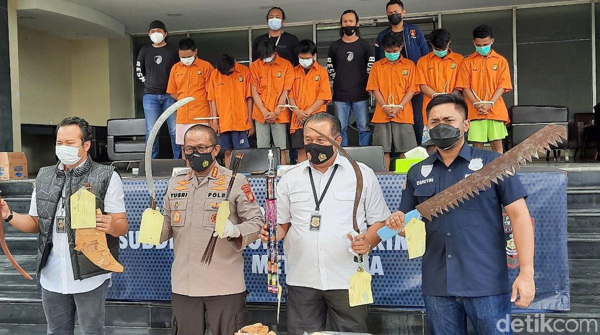Polisi Tangkap 9 Remaja Usai Tawuran di Bekasi