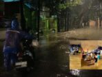 Banjir Duren Tiga Tak Halangi Pedagang Tahu Bulat Berjualan