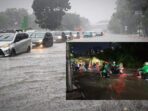 Banjir di Cawang Bikin Jalan Macet dan Kendaraan Mogok