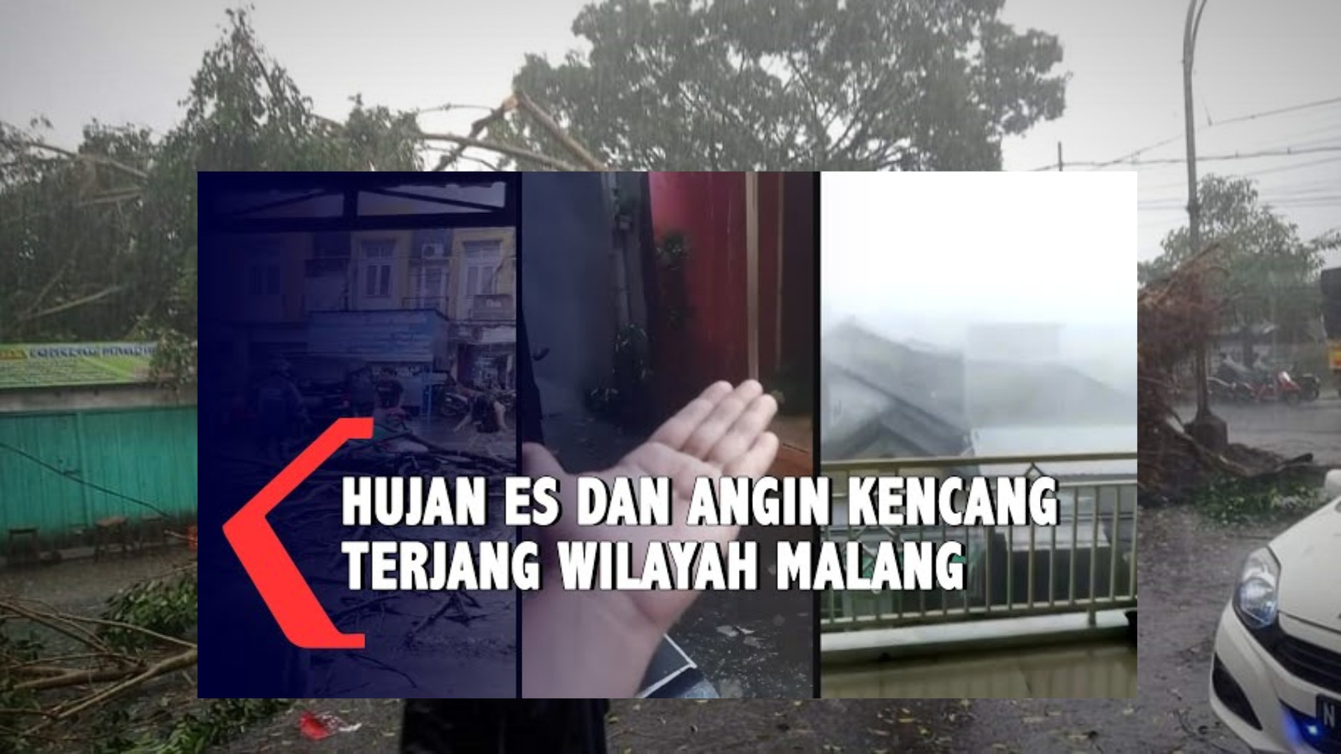 Hujan Es dan Angin Kencang Terjang Malang, Bangunan Roboh