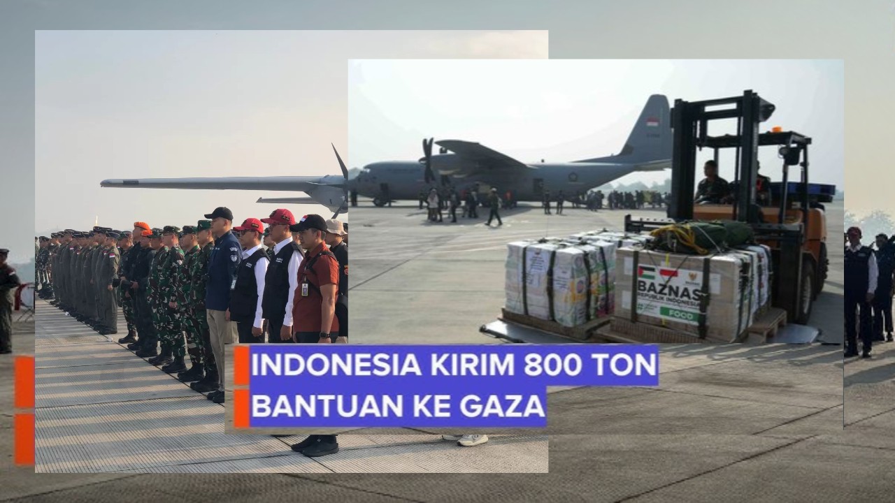 Pemerintah Kirim 800 Ton Bantuan ke Gaza Lewat Udara