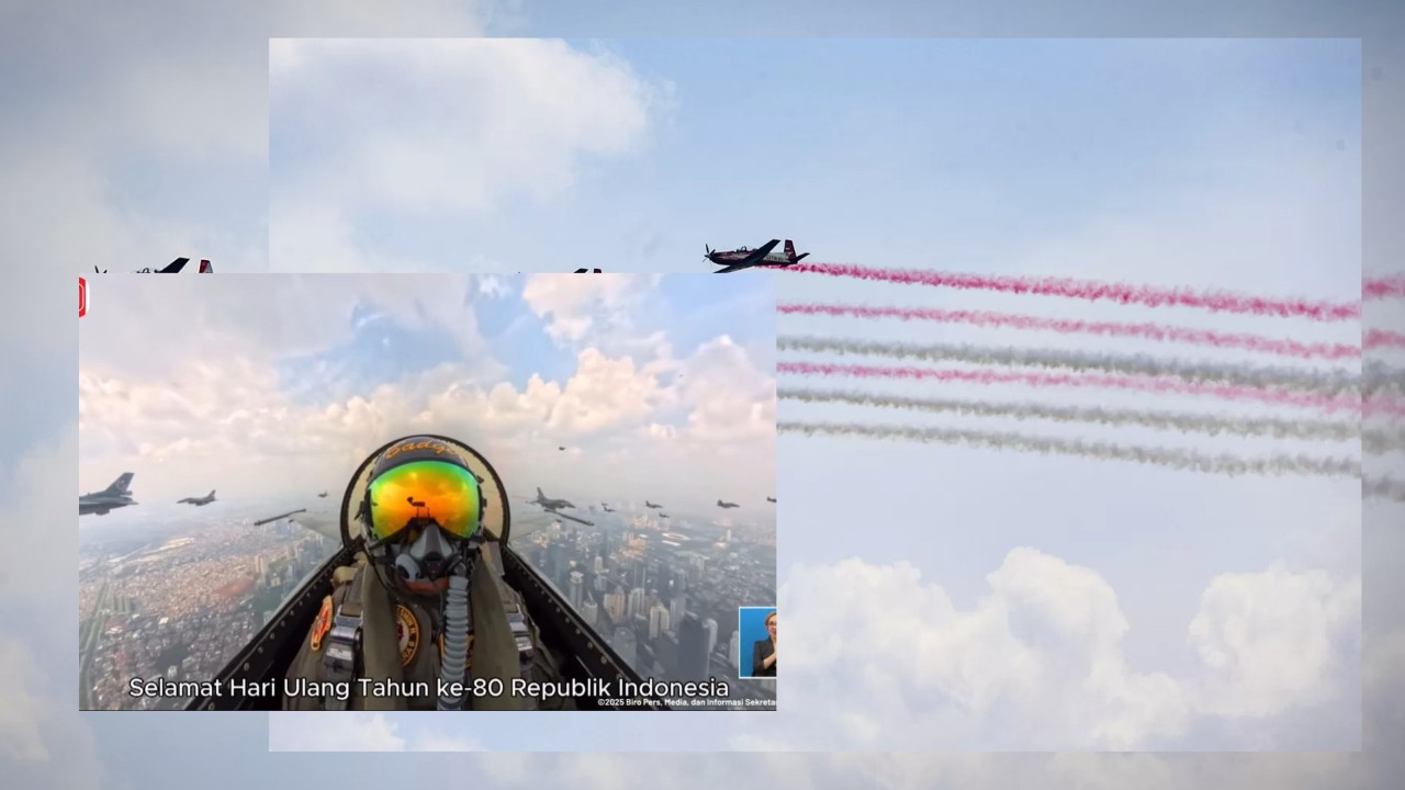 Pesawat F-16 dan Jupiter Aerobatic Meriahkan HUT RI ke-80