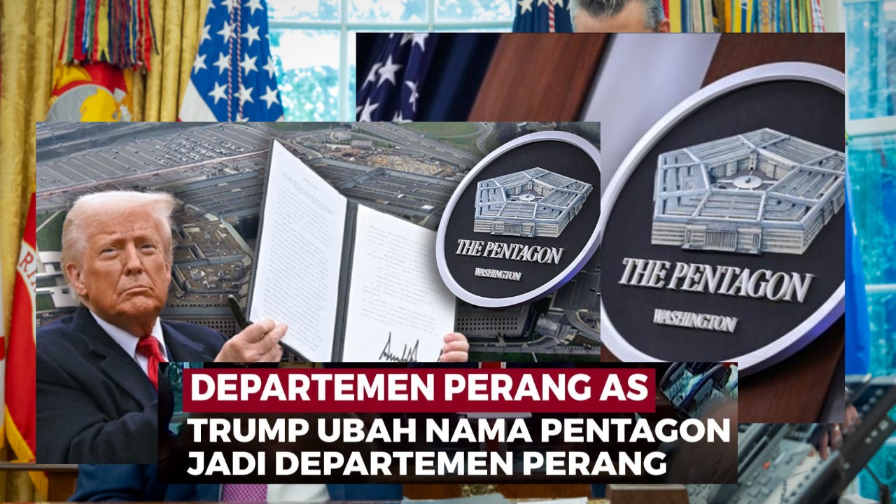 Trump Resmi Ubah Nama Pentagon Jadi Departemen Perang