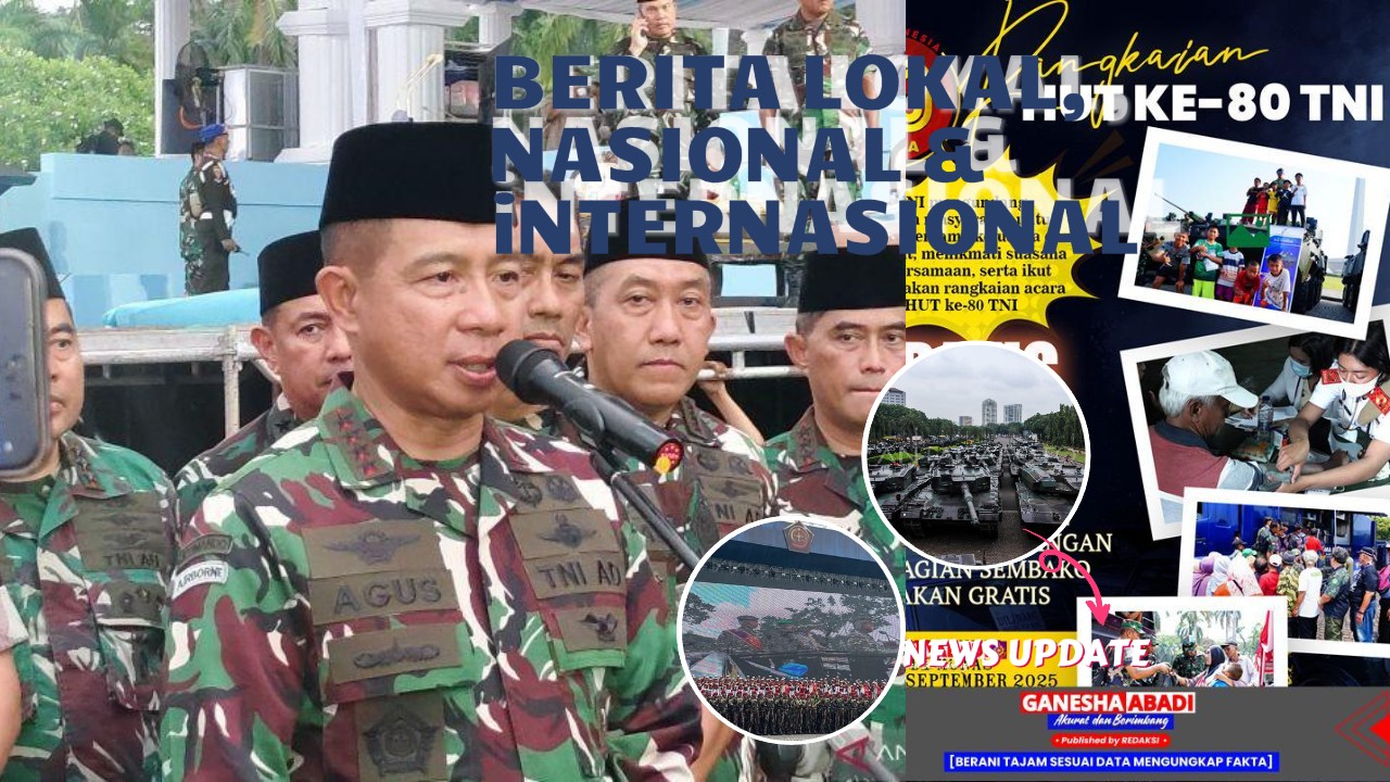 HUT ke-80 TNI Ribuan Warga Padati Monas yang Penuh Hadiah
