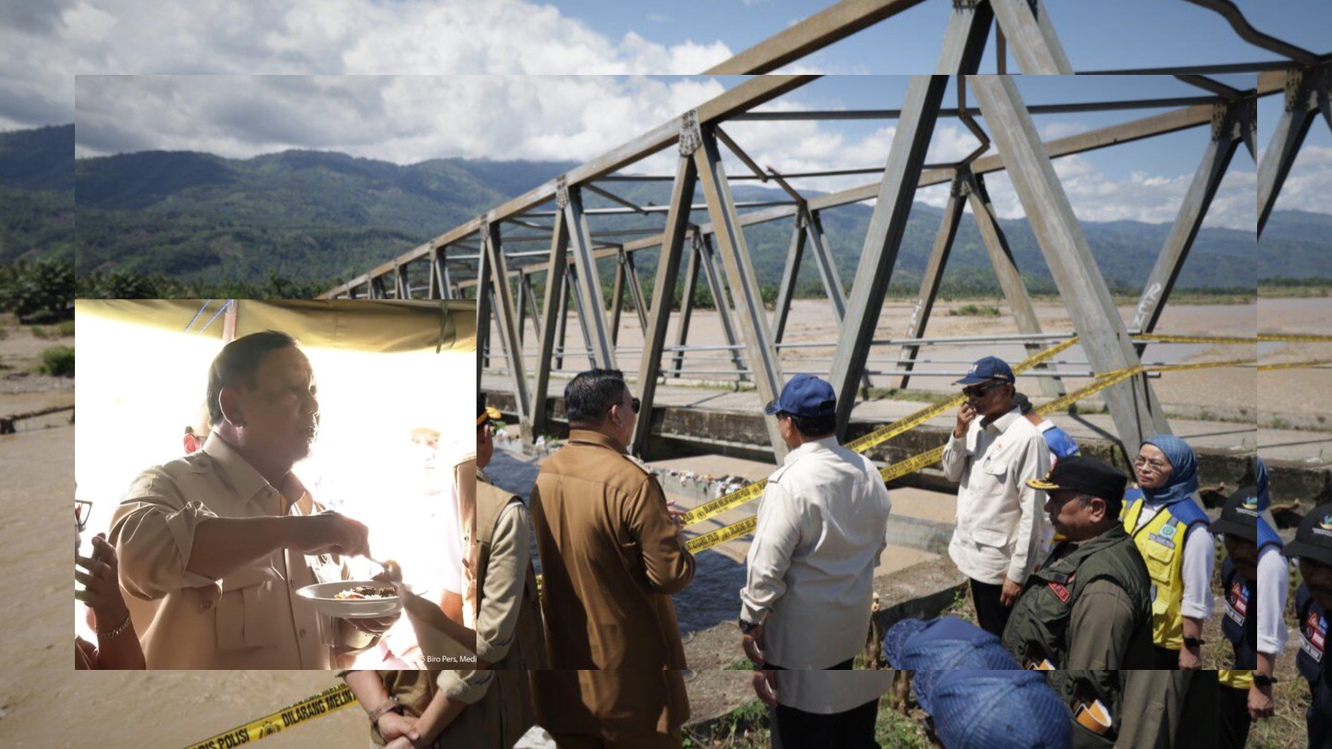 Prabowo Tinjau Aceh dan Percepat Perbaikan Jembatan Rusak