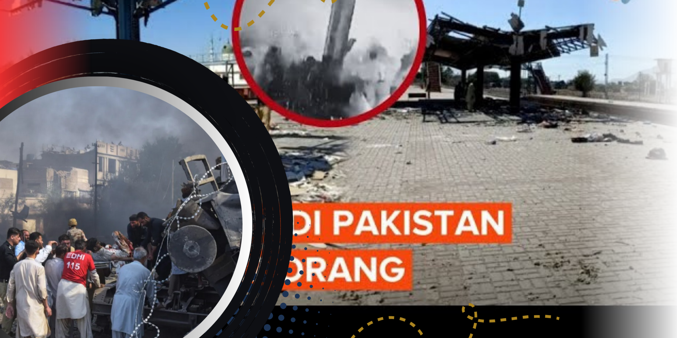 Bom Bunuh Diri Serang Kereta Militer Pakistan