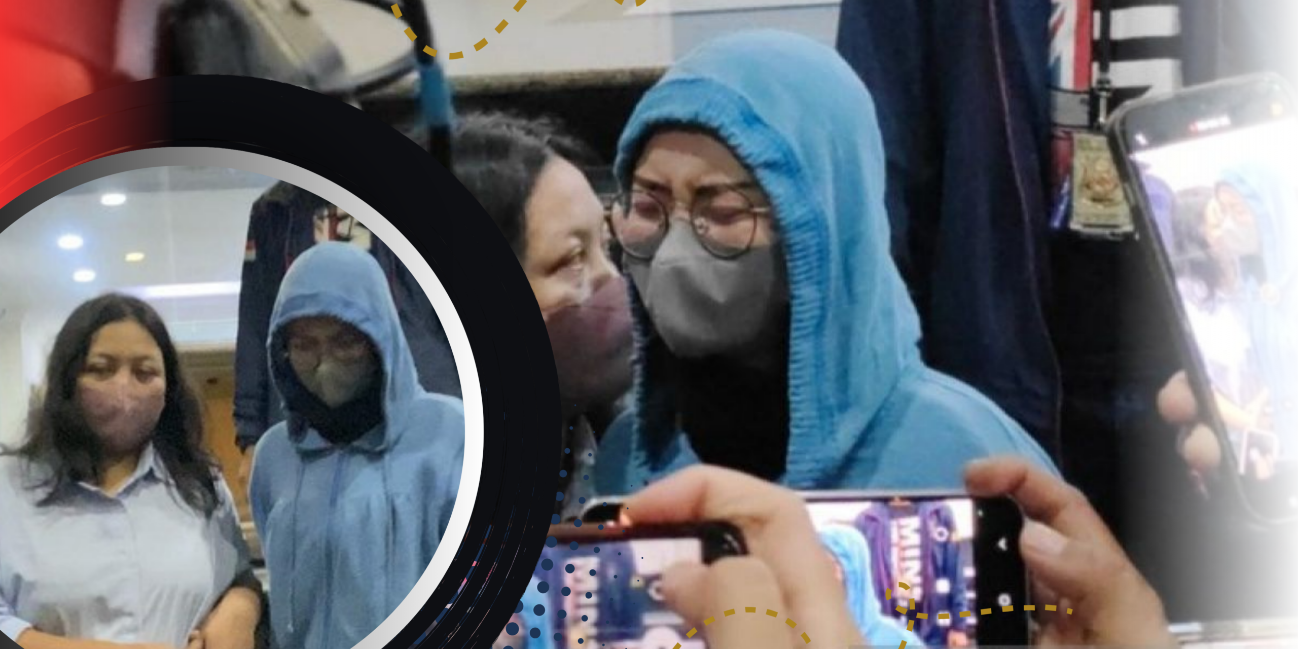 Model AWS Menangis Usai Diperiksa Kasus Hoax