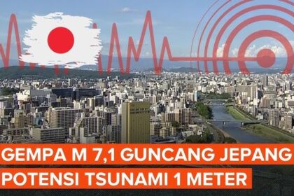 Gempa Guncang Jepang, Tsunami Setinggi 1 Meter Diwaspadai