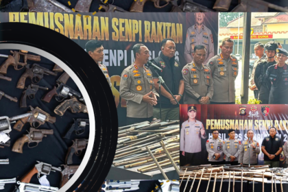 Polda Sumsel Musnahkan 397 Senjata Api Rakitan Ilegal