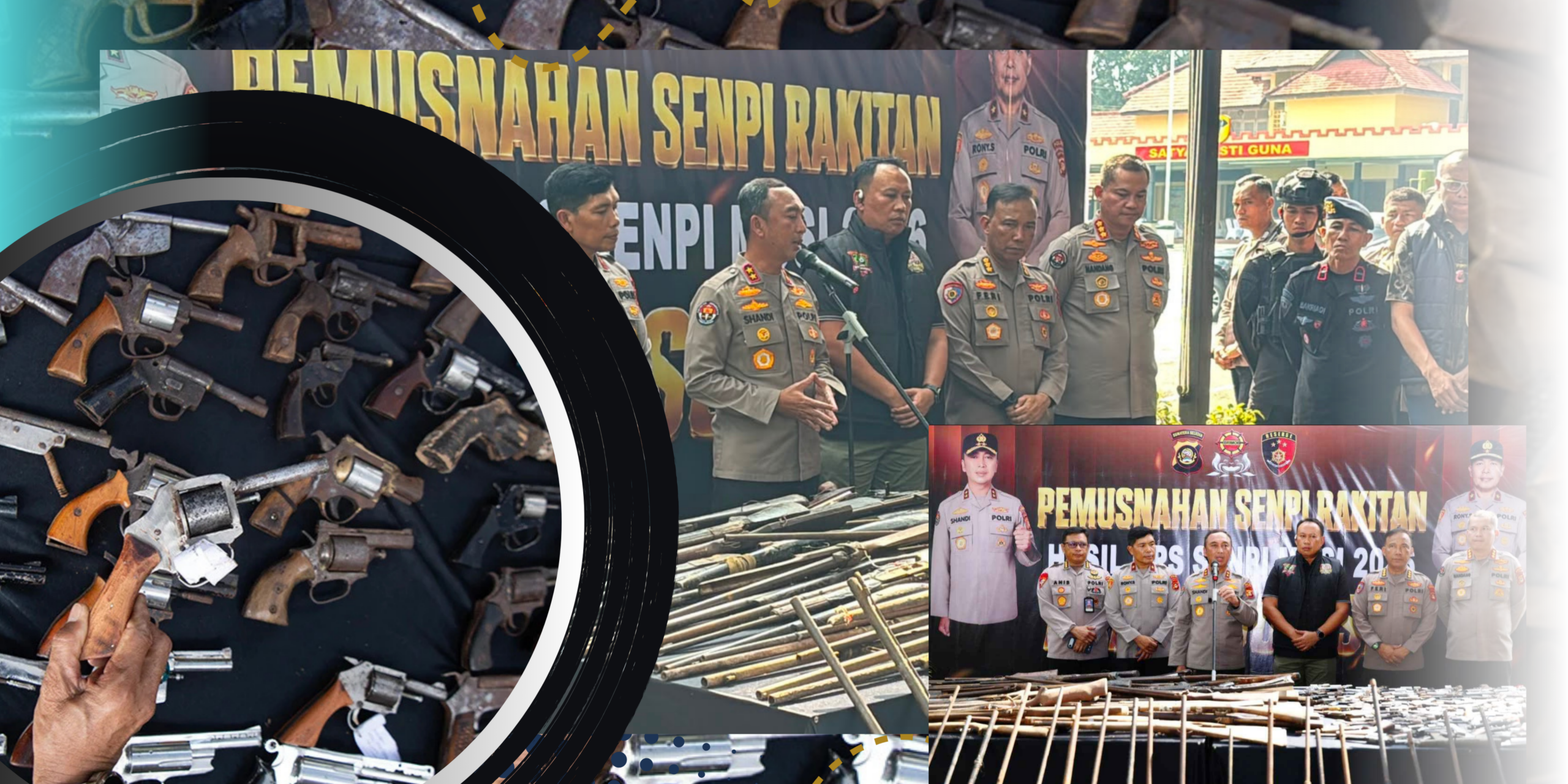 Polda Sumsel Musnahkan 397 Senjata Api Rakitan Ilegal