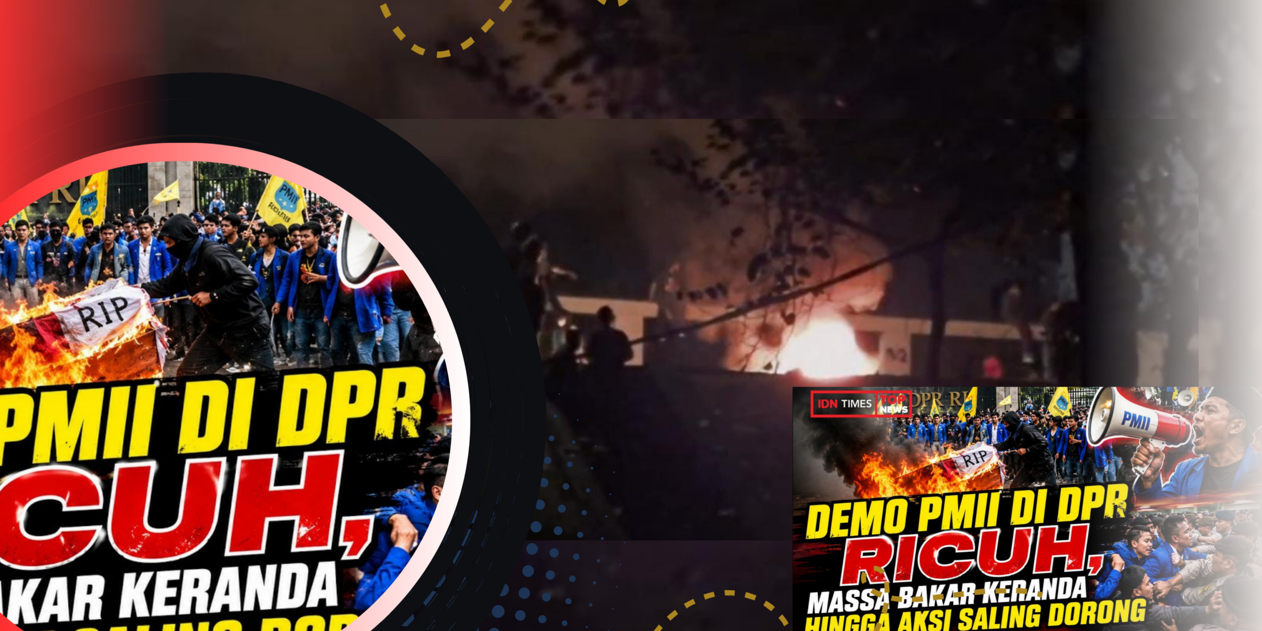 Demo DPR Ricuh, Massa Bakar Barrier dan Ganggu KRL