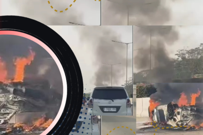 Kecelakaan Subaru dan Truk di Tol Serpong-Cinere