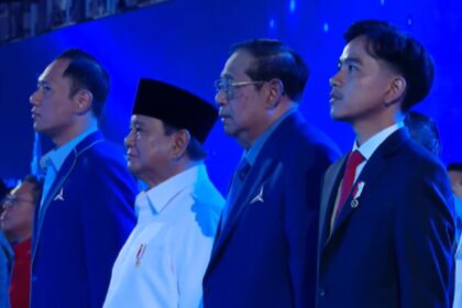 Prabowo dan Gibran Hadiri HUT ke-25 Demokrat