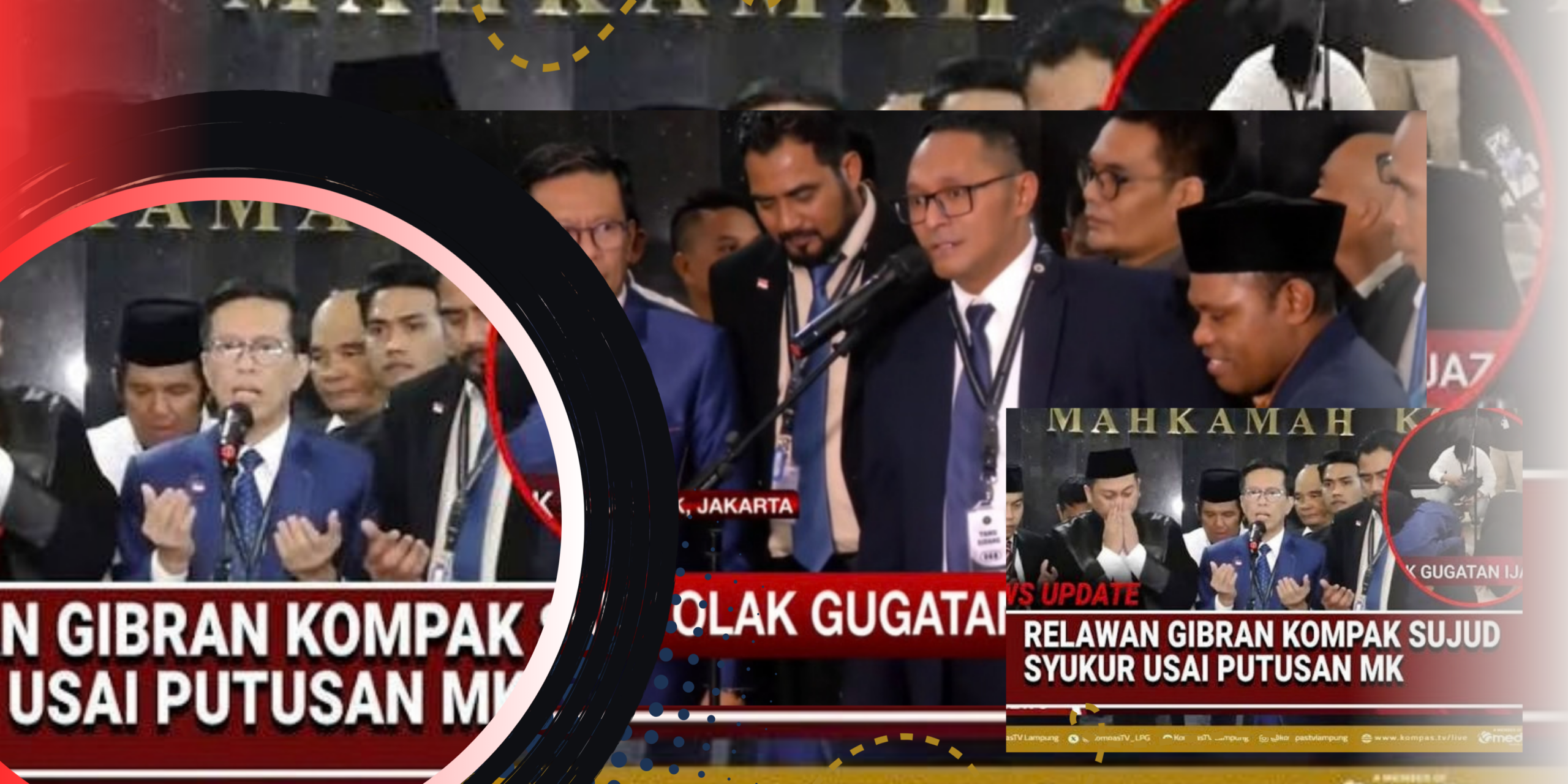 MK Tolak Gugatan Ijazah Gibran, Relawan Gelar Sujud Syukur